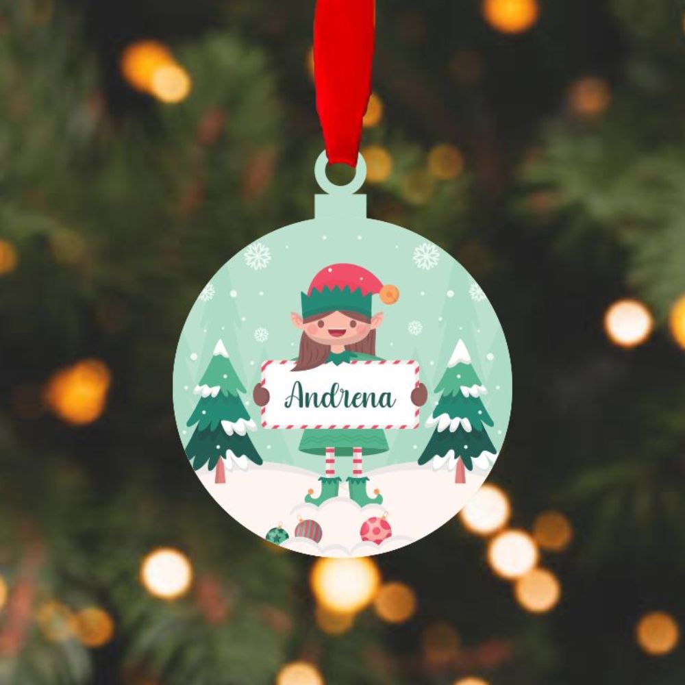 Personalised Ornament -Christmas Elves