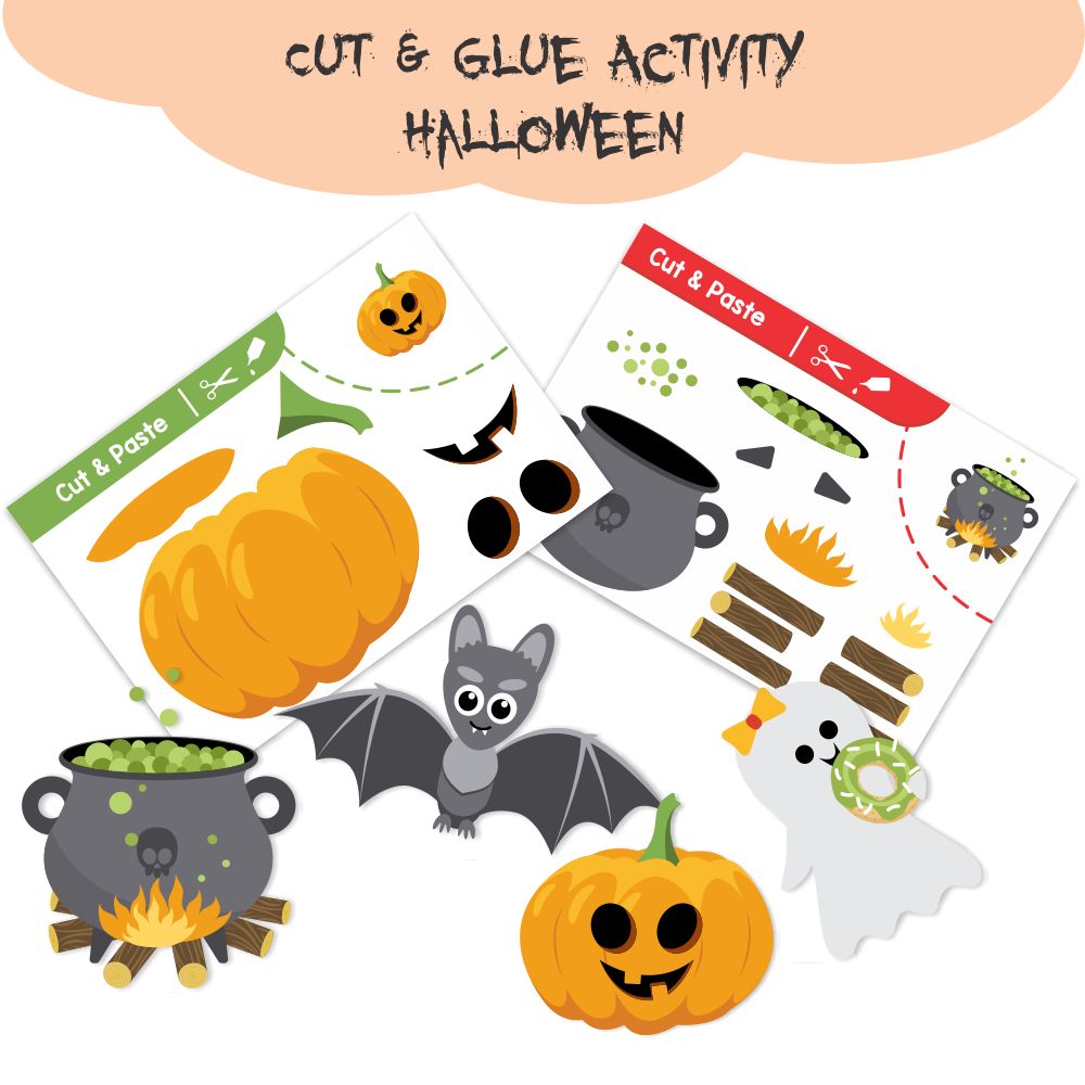 Cut & Glue Activity - Halloween