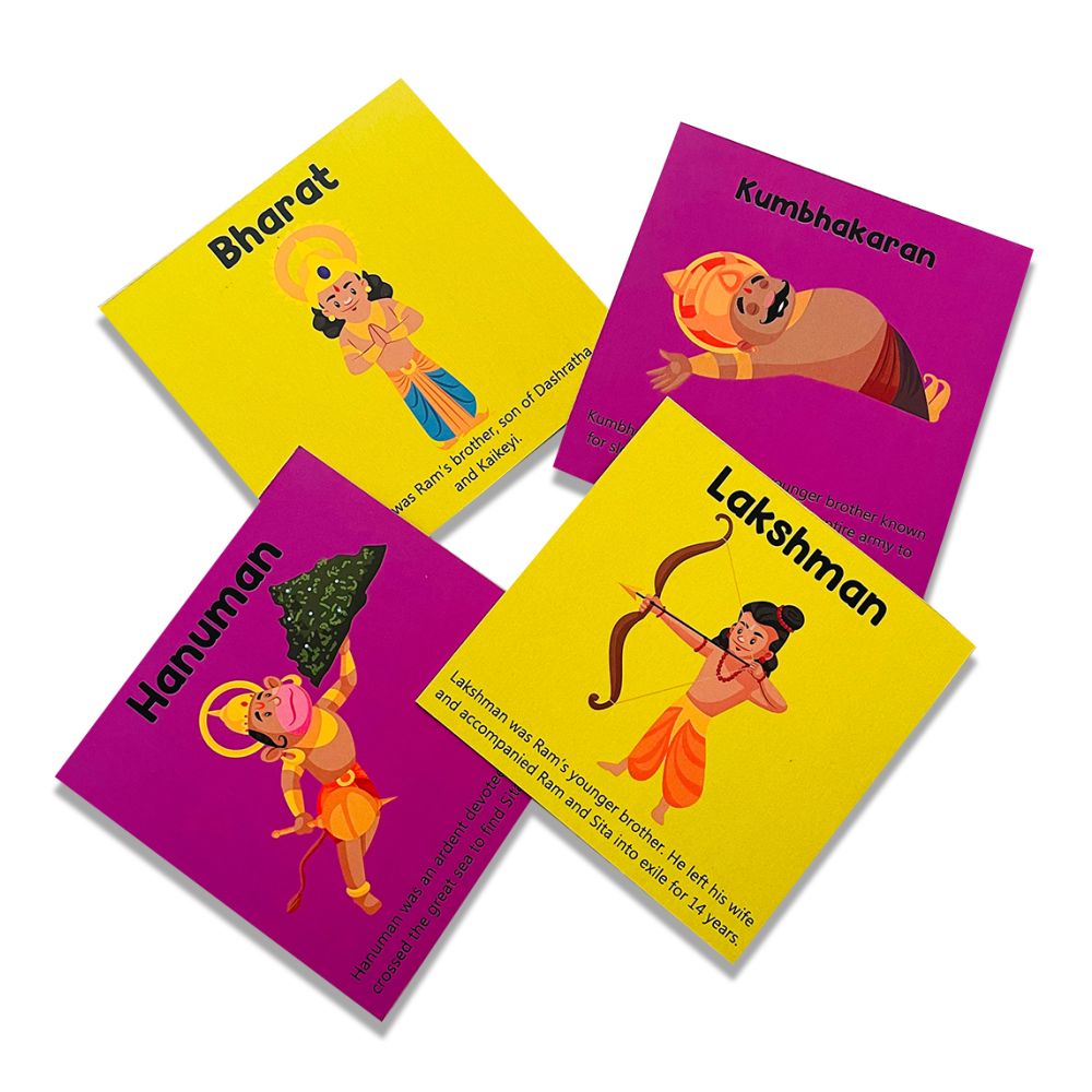 Ramayan Character Memory Card Game Flashcards -Pack of 30( Includes 15 Character)