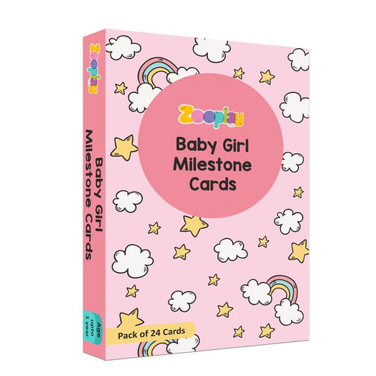 Baby Girl milestone cards - Pack of 24