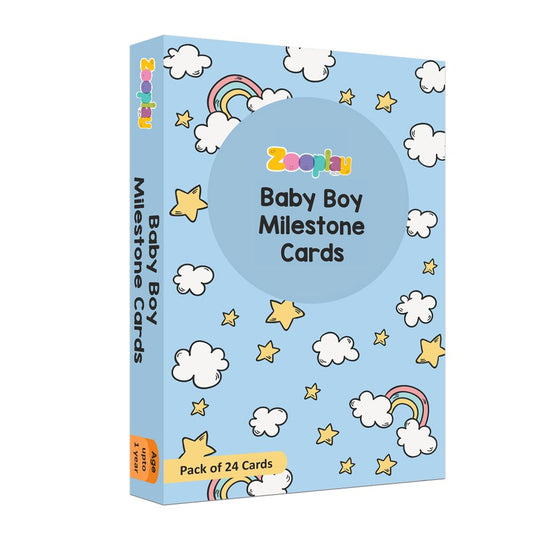 Baby boy milestone cards - Pack of 24